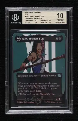Fang Fearless I'Cie (Borderless Number) Foil Magic Final Fantasy BGS 10 PRISTINE - Image 1