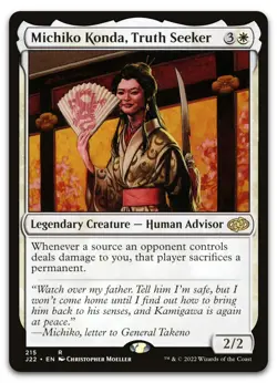 Michiko Konda, Truth Seeker #215 (NM) Jumpstart 2022 J22 Magic MTG - Image 1