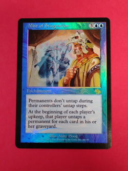 Magic the Gathering Judgment -1x MIST OF STAGNATION Blue FOIL Rare Enchantment - Image 1