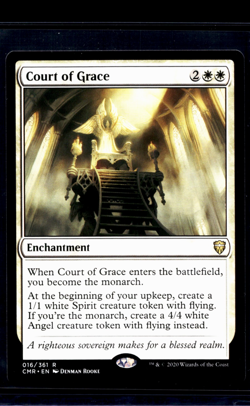 2020 MTG Magic The Gathering CMR Commander Legends #16 Court of Grace Rare White - Image 1