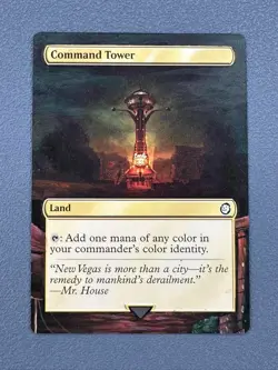 Command Tower #787 MTG Fallout Hand Painted Borderless Extended Full Altered Art - Image 1