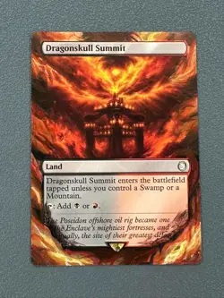 Dragonskull Summit MTG Fallout Hand Painted Borderless Extended Full Altered Art - Image 1