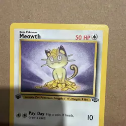 Vintage Pokemon TCG Jungle Meowth 1st Edition 56/64 Common - Image 2