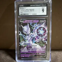 Pokemon Mewtwo V 050/172 S12a VSTAR Universe Double Rare Holo Japanese CGC 9 TCG - Image 1