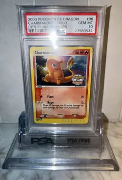Pokemon PSA 10 Charmander Holo 2003 98/97 Dragon City Championships- US Seller - Image 2