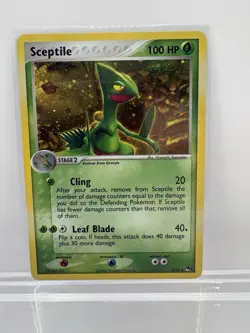 Pokemon TCG Sceptile 4/17 Holo Rare Card Pop Series 1 MP Condition - Image 1