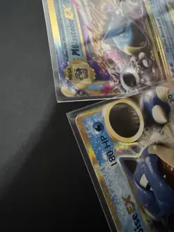 Pokemon Blastoise EX & M Blastoise EX Holo Pair XY Evolutions Set - Image 5
