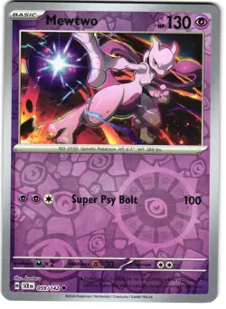 Mewtwo Reverse Holo 59/142 Pokemon SV: Stellar Crown - Image 3
