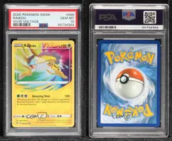 Amazing Rare - Raikou Pokemon Sword & Shield Vivid Voltage PSA 10 GEM MT - Image 3