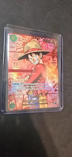 Bandai Monkey D. Luffy OP13-118 SEC 7000 Power Holo One Piece CCG Card - Image 1