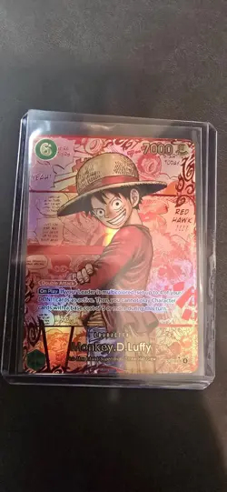 Bandai Monkey D. Luffy OP13-118 SEC 7000 Power Holo One Piece CCG Card - Image 2