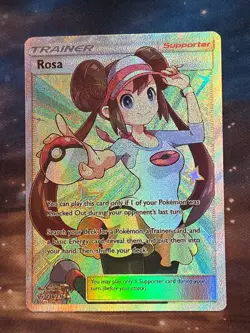 Pokemon TCG Rosa 236/236 Cosmic Eclipse Sun & Moon Full Art Ultra Rare Card Mint - Image 1