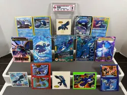 Pokemon Lot of Cards and Stickers All Kyogre #382 Kyogre Only Pokemon Lot of 15 - Image 1
