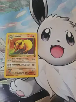 Pokemon Card Flareon 3/64 Holo Rare Jungle Set WOTC Light Play - Image 1