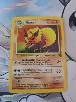 Pokemon Card Flareon 3/64 Holo Rare Jungle Set WOTC Light Play - Image 2