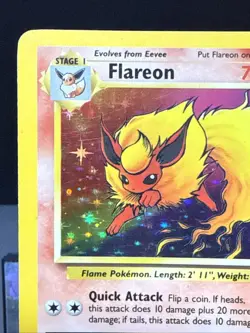 Pokemon Card Flareon 3/64 Unlimited Holo Rare Jungle Set WOTC Light Play - Image 3