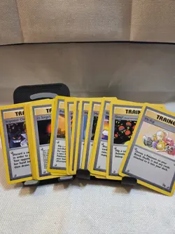 Vintage Pokemon Trainer Lot Of 24 Cards, Mr. Fuji, Misty, Professor Elm, Blaine - Image 1