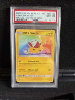 Ash’s Pikachu - SM108 - Pokemon 2017 Promo - I Choose You - PSA 10 - Image 1