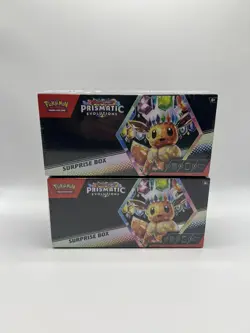 Pokemon TCG Prismatic Evolution Surprise Box Factory Sealed x2 - Image 1