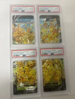 2021 Pokemon Celebrations Pikachu V-Union SWSH 139-142 Promo Set PSA 10 - Image 1