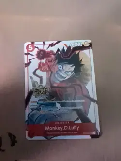 Monkey D. Luffy RARE 3RD ANNIVERSARY PROMO ALT ART ST01-012 ONE PIECE NON-FOIL - Image 1