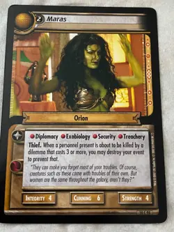 Star Trek CCG WYLB MARAS Card NEVER PLAYED - Image 1