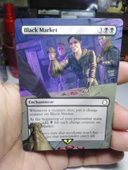 Black Market #711 MTG Fallout Hand Painted Borderless Extended Full Altered Art - Image 2