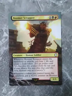 Boomer Scrapper 95 MTG Fallout Hand Painted Borderless Extended Full Altered Art - Image 2