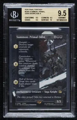 Summon Primal Odin (Borderless) Magic Universes Beyond Final Fantasy FIN BGS 9.5 - Image 1