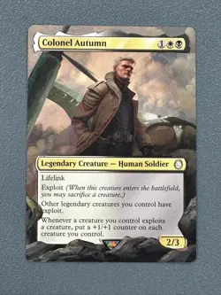 Colonel Autumn #98 MTG Fallout Hand Painted Borderless Extended Full Altered Art - Image 1