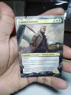 Colonel Autumn #98 MTG Fallout Hand Painted Borderless Extended Full Altered Art - Image 2