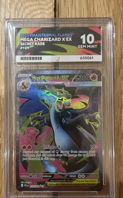 ACE 10 Mega Charizard X EX Ultra Rare Phantasmal Flames #109 Pokemon TCG - Image 1