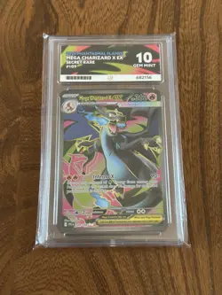 ACE Perfect 10 Mega Charizard X EX Ultra Rare Phantasmal Flames #109 Pokemon TCG - Image 1