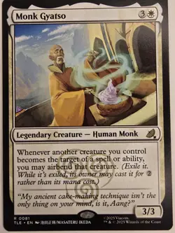 Monk Gyatso R 0081 Avatar the Last Airbender MtG Magic The Gathering NM/Mint - Image 1