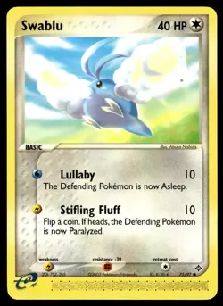 Pokemon TCG Dragon #75/97 Swablu LP - Image 1