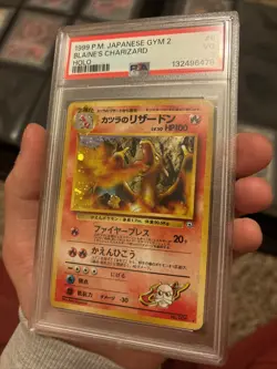 1999 Blains Charizard 006 Pokemon Japanese Gym 2 PSA 3 - Image 3
