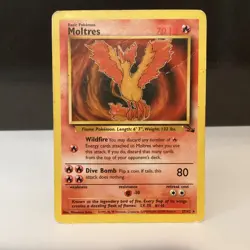 Pokemon Moltres 27/62 Fossil Regular Rare 1999 TCG - Image 1