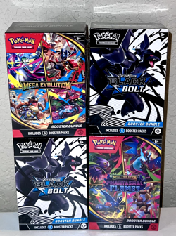 Pokemon Booster Bundle Lot Black Bolt x2, Phantasmal Flames, Mega Evolution - Image 5
