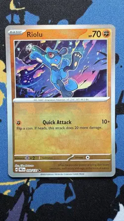 Riolu 50/131 Pokemon TCG Prismatic Evolutions Masterball Holo Near Mint - Image 1