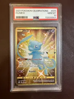 2021 POKEMON CELEBRATIONS #025 FULL ART/MEW PSA 10 - Image 1
