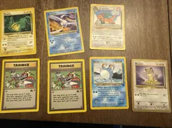 Dragonite Pikachu Articuno Meowth Vintage Pokemon WotC Black Star Promo Lot Of 7 - Image 1