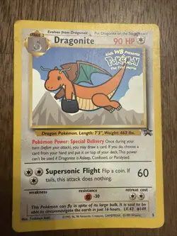 Dragonite Pikachu Articuno Meowth Vintage Pokemon WotC Black Star Promo Lot Of 7 - Image 2
