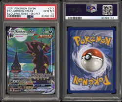 UMBREON VMAX 215/203 PSA 10 EVOLVING SKIES ALTERNATE ART POKEMON CARD ENGLISH - Image 3