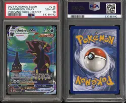 UMBREON VMAX 215/203 PSA 10 EVOLVING SKIES ALTERNATE ART POKEMON CARD ENGLISH - Image 3