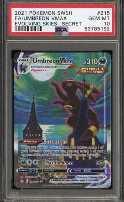 UMBREON VMAX 215/203 PSA 10 EVOLVING SKIES ALTERNATE ART POKEMON CARD ENGLISH - Image 4