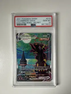 UMBREON VMAX 215/203 PSA 10 EVOLVING SKIES ALTERNATE ART POKEMON CARD ENGLISH - Image 1