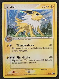 Jolteon 3/17 POP Series 3 Cosmos Holo Rare Pokemon Trading Card Game 2006 MP - Image 1