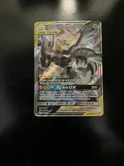 Pokemon Card - Pikachu And Zekrom GX promo SM168 Black Star Full Art Holo LP/NM - Image 1