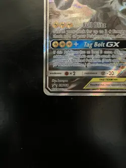 Pokemon Card - Pikachu And Zekrom GX promo SM168 Black Star Full Art Holo LP/NM - Image 3