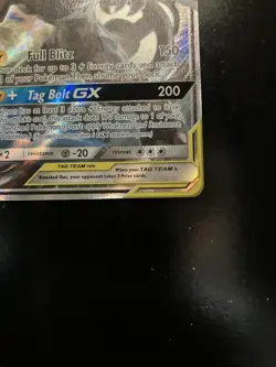 Pokemon Card - Pikachu And Zekrom GX promo SM168 Black Star Full Art Holo LP/NM - Image 4